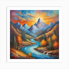 mountain view Art Print