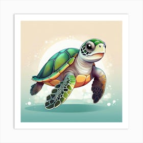 Little turtle Art Print