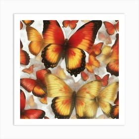 Many Butterflies Art Print