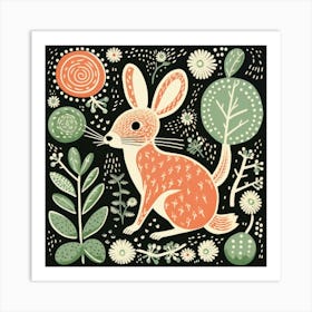 Rabbit In The Woods 1 Art Print