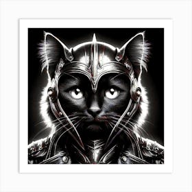 Feline Cat Creative Artwork Illustration 181 Art Print