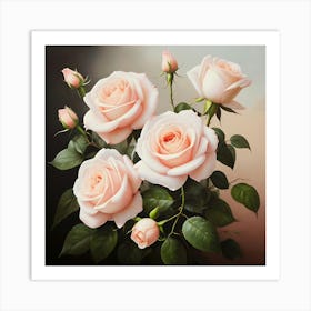 Pink Roses Art Print