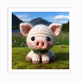 Amigurumi, wild pig 3 Art Print