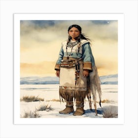 Native American Girl Art Print