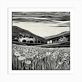 Linocut (18) Art Print