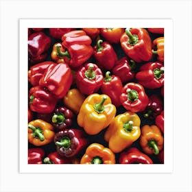 Colorful Peppers 45 Art Print