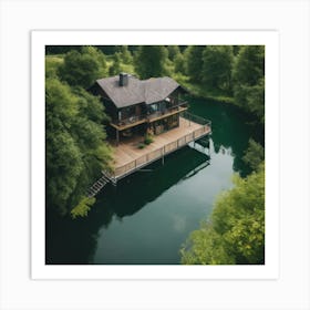 House On A Lake 2 Art Print