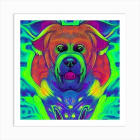 Psychedelic Dog 6 Art Print