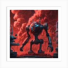 Robots In A Factory Art Print