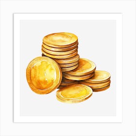 Gold Coins 2 Art Print