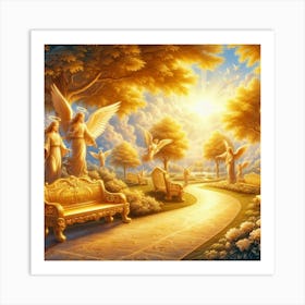 Angels In The Park 3 Art Print