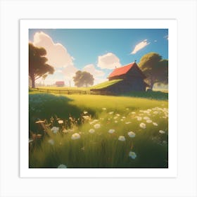 Daisy Field 1 Art Print