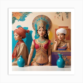 Three Asian Women Art Print