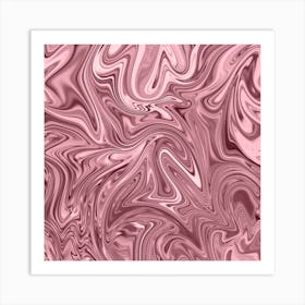 Pink Liquid Marble Art Print