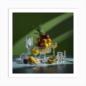 Fruit And Glass Art Print