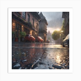 Rainy Day In The City 6 Art Print