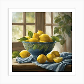 Lemons In A Bowl 1 Art Print