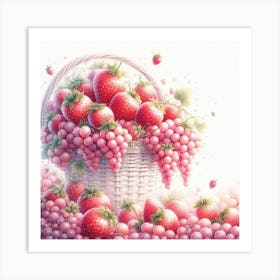 A basket of Grapes Art Print