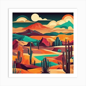 Desert Landscape 3 Art Print