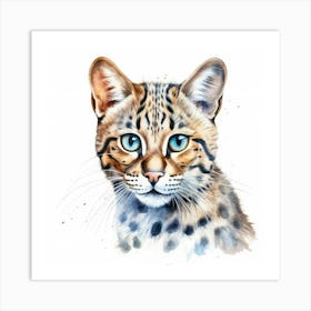 Leopardus Cat Portrait 2 Art Print