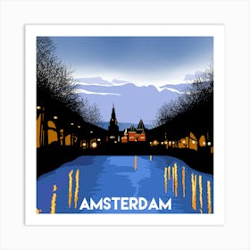 Amsterdam | Vintage Style Travel Poster Art Print