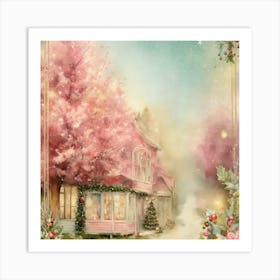 Christmas House Art Print