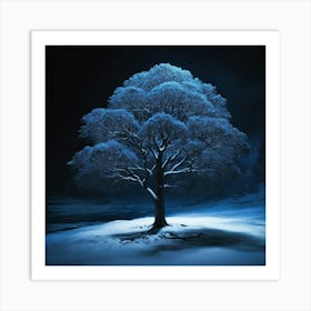 Tree In The Snow Art Print