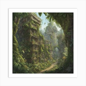674140 A Jungle City, With Vines And Roots Serving As Roa Xl 1024 V1 0 Art Print