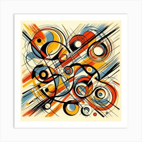 Abstract Lithograph: This artwork is inspired by the technique and style of lithography, which is a method of printing from a stone or metal plate. The artwork shows an abstract and expressive image of various shapes and textures, created by using different tools and materials on the plate. The artwork also has a rich and varied color scheme, resulting from the multiple layers of ink applied on the paper. This artwork is perfect for anyone who likes abstract and experimental art, and it can be placed in a hallway, gallery, or studio. 3 Art Print