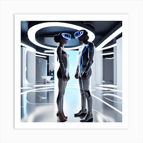 Futuristic Couple 36 Art Print