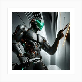 Futuristic Robot 13 Art Print