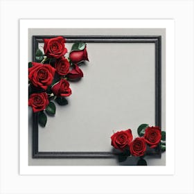 Frame With Roses 24 Art Print