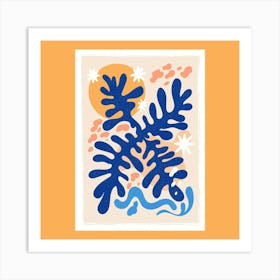 Abstract Seaweed Painting Art Print