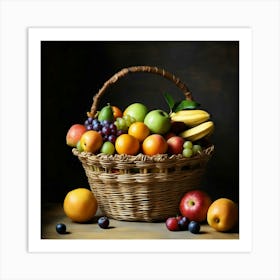 Basket Of Fruit 2 Art Print