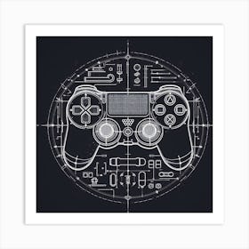 Ps4 Controller Art Print