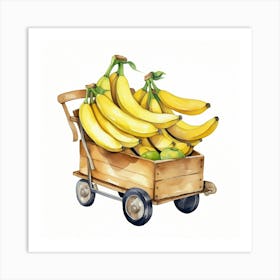 Bananas In Cart Art Print