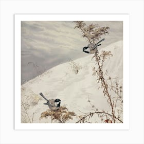 Chickadees Art Print