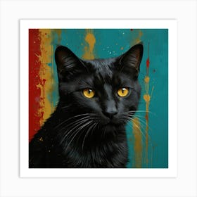 Black cat 1 Art Print