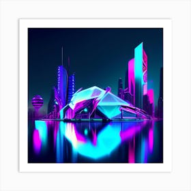 Futuristic City 2 Art Print