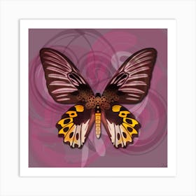 Mechanical Butterfly The Rippon S Birdwing Techno Troides Hypolitus On A Pink Background Art Print