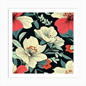 Floral Pattern 10 Art Print