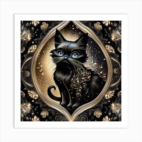 Black Cat Art Print