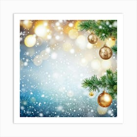 Decorative Snowfall Glow Holiday Tradition Space Festive Light Closeup Decor Season New (26) Art Print