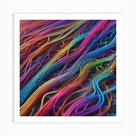 Colorful Wires 52 Art Print