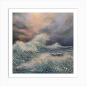 Storm at sea 2 Art Print