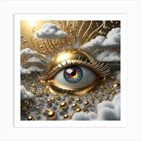 Golden Eye 3 Art Print