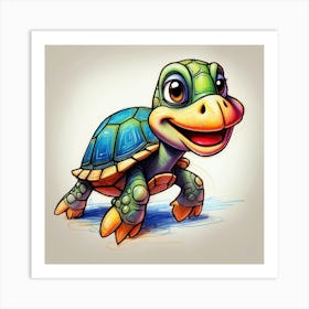 Cute Turtle 3 Art Print