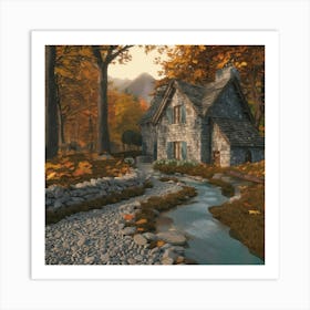 Cottage In The Woods 2 Art Print