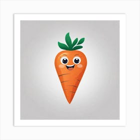 Carrot Icon Vector Illustration Art Print