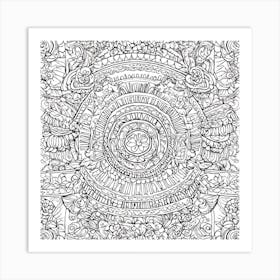 Coloring Page For Adults 4 Art Print